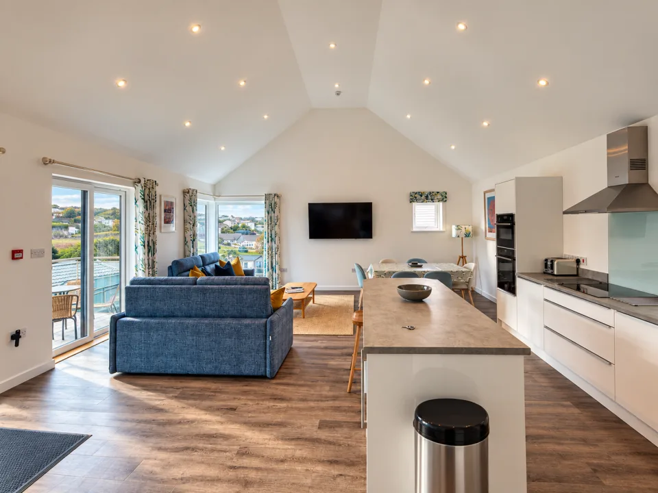 Open-plan apartment living area