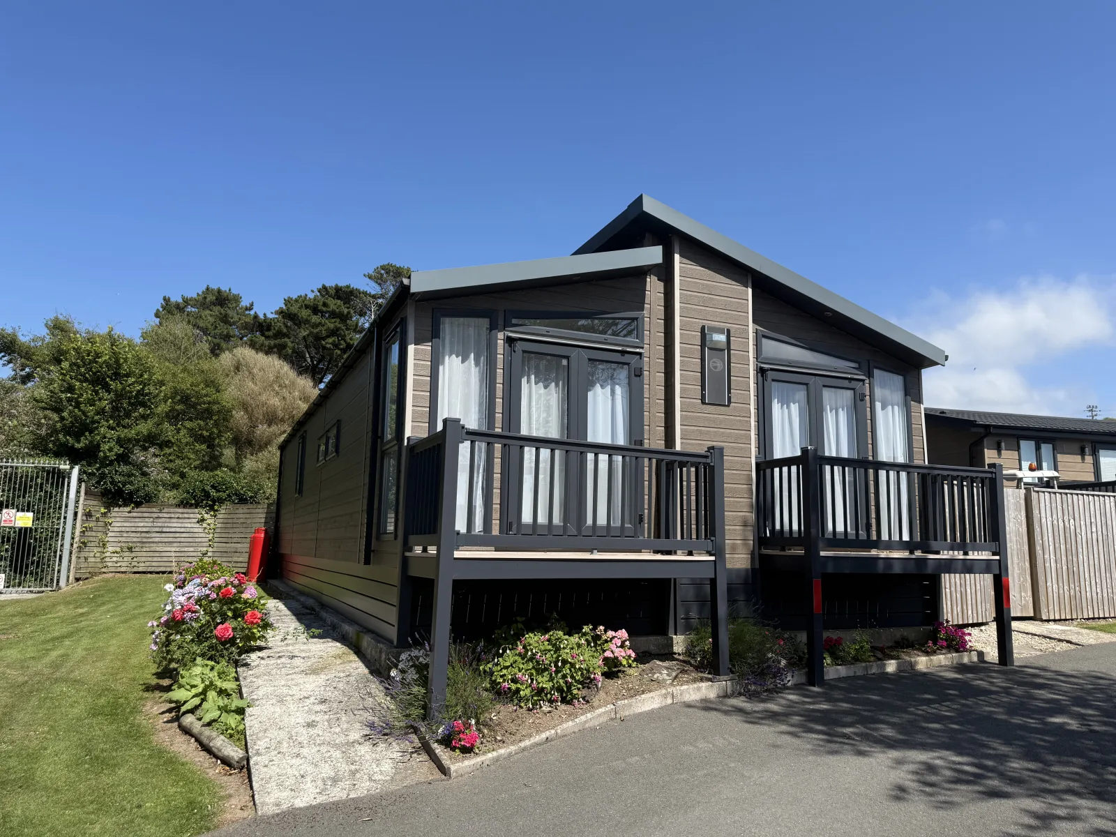Exterior of a holiday lodge