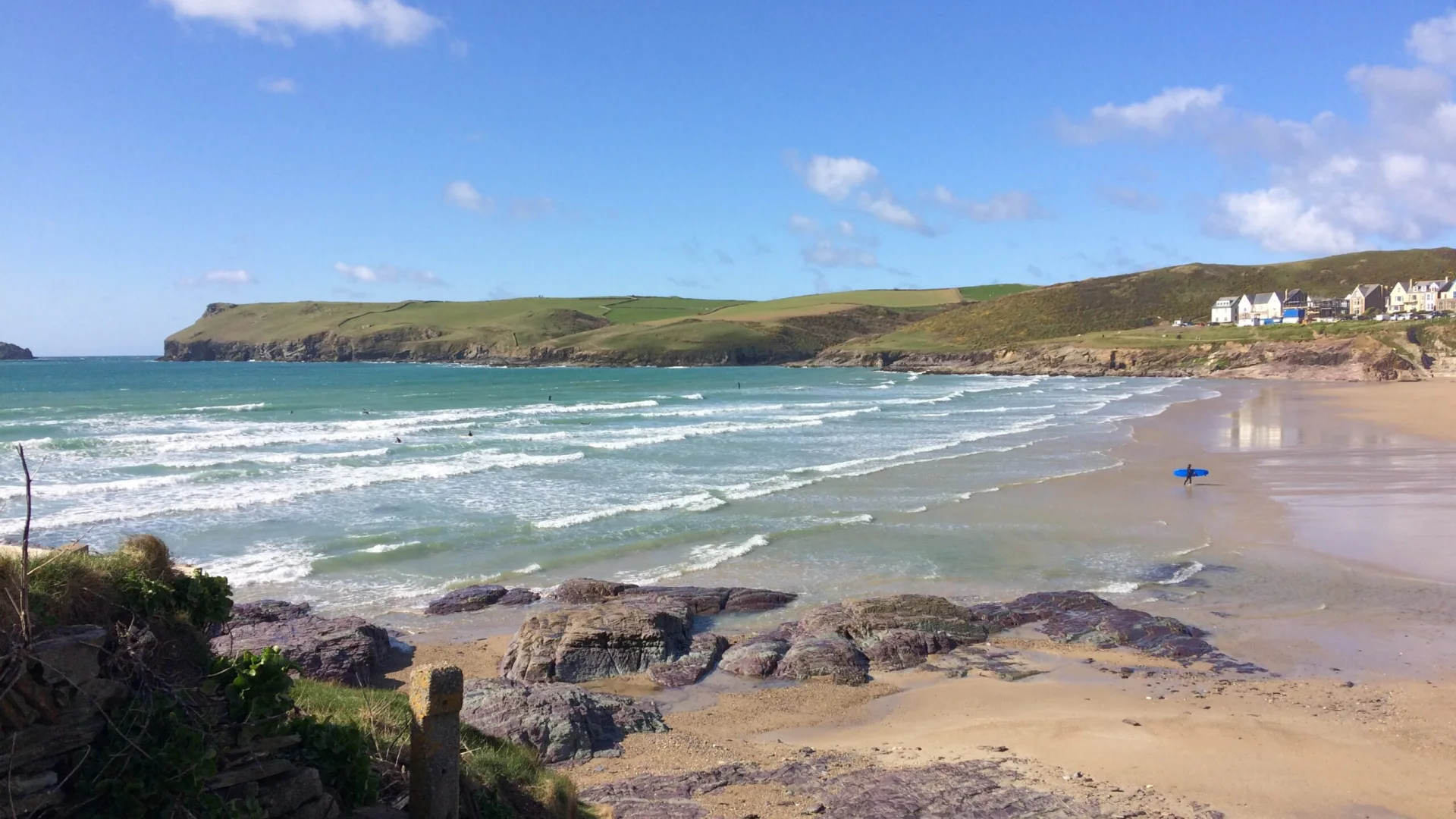 Polzeath beach and Atlantic surf
